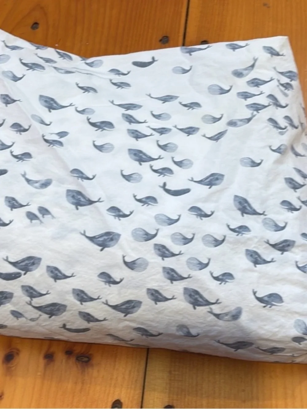 POTTERY BARN KIDS PBK *Crib* Organic Fitted Sheet Blue Watercolor Whale